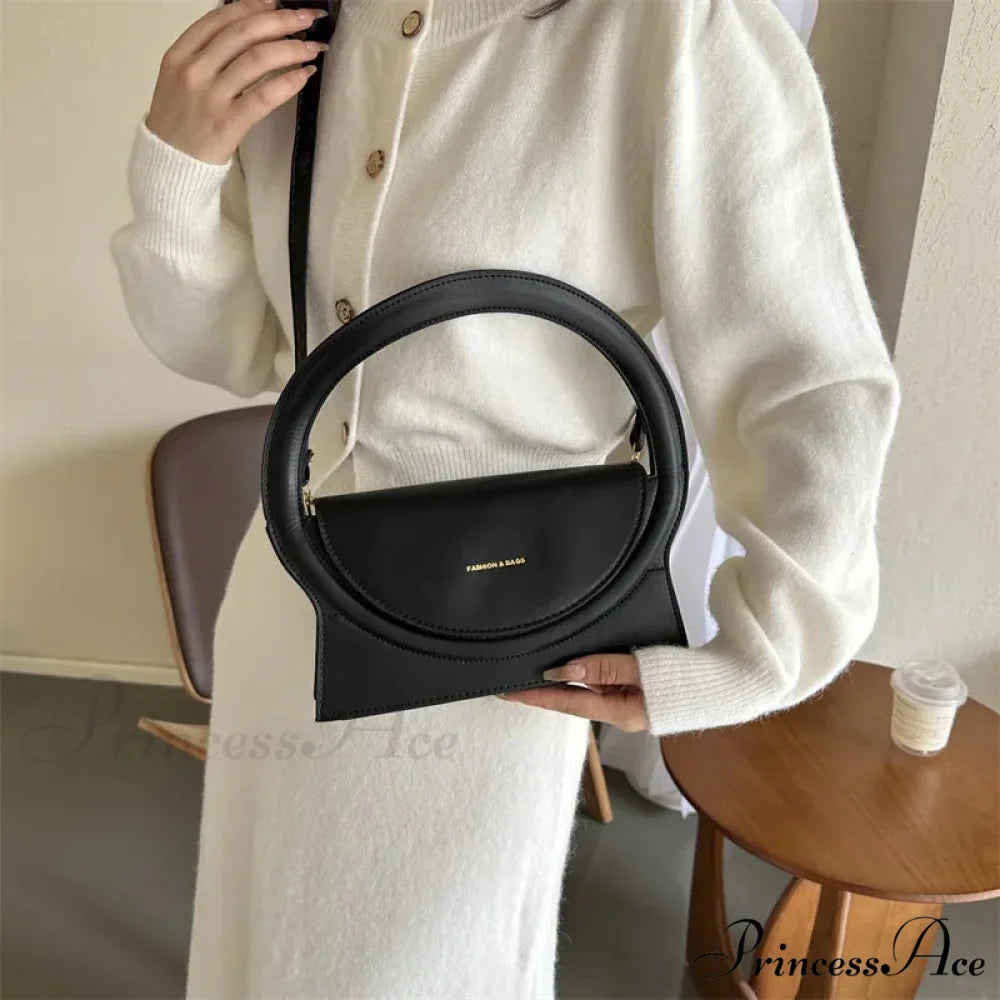 Top Brand Circular Grip High-End Leather Crossbody Purse