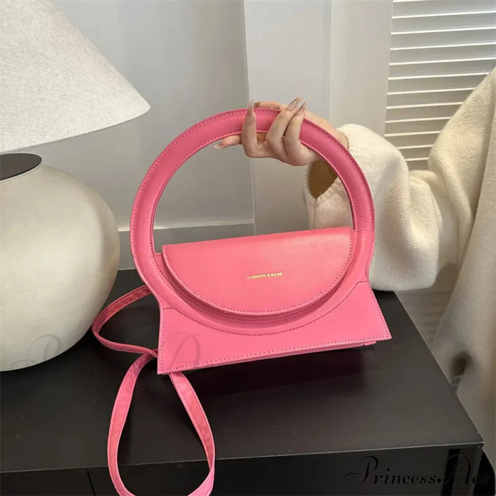 Top Brand Circular Grip High-End Leather Crossbody Purse