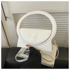 Top Brand Circular Grip High-End Leather Crossbody Purse