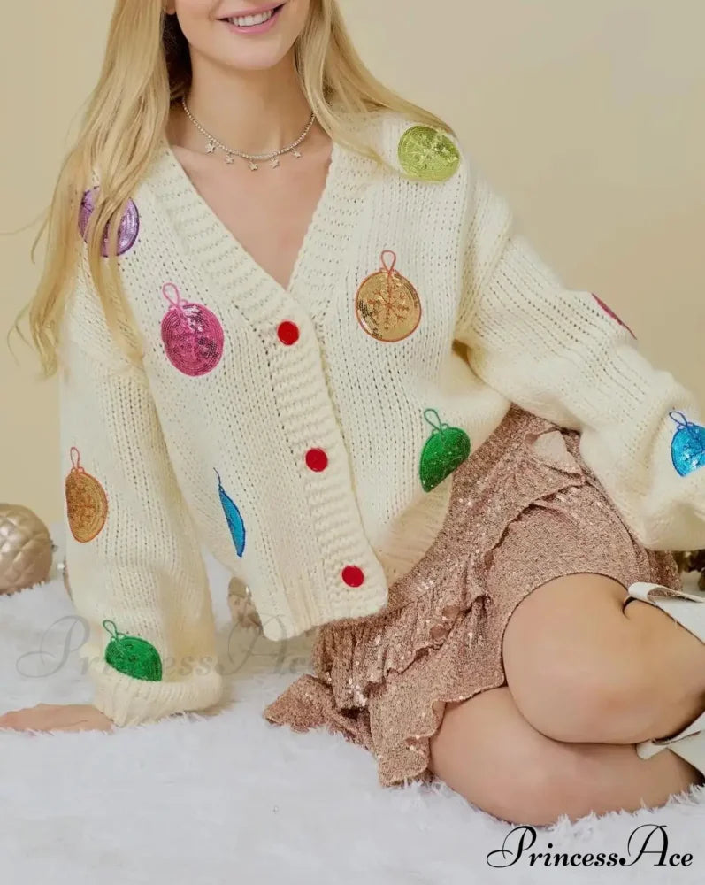 Toy Collar Bind-Up Sweater Cardigan