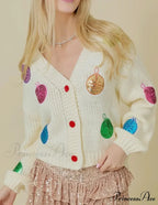 Toy Collar Bind-Up Sweater Cardigan