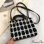 Traditional Tartan Woolen High-End Designer Clutch Crossbody Purse