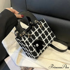 Traditional Tartan Woolen High-End Designer Clutch Crossbody Purse