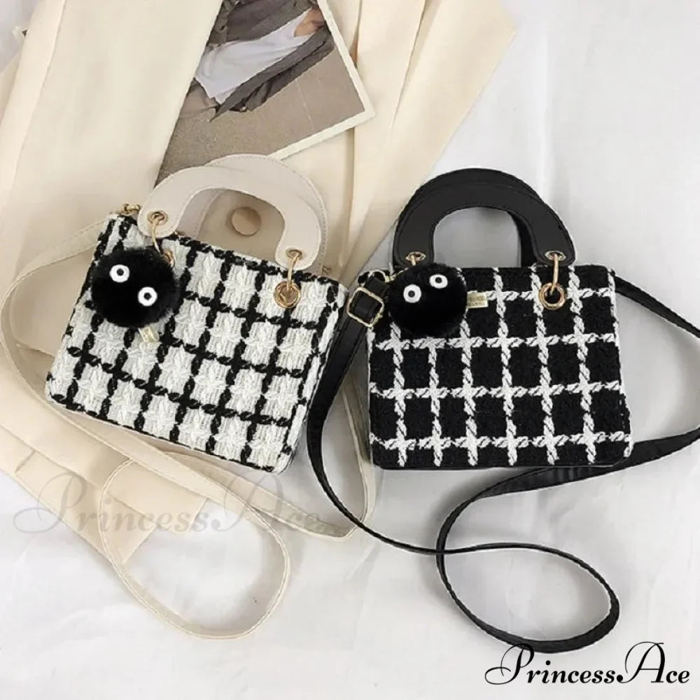 Traditional Tartan Woolen High-End Designer Clutch Crossbody Purse