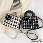 Traditional Tartan Woolen High-End Designer Clutch Crossbody Purse
