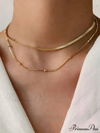Tranquility Double Graceful Layers Necklace