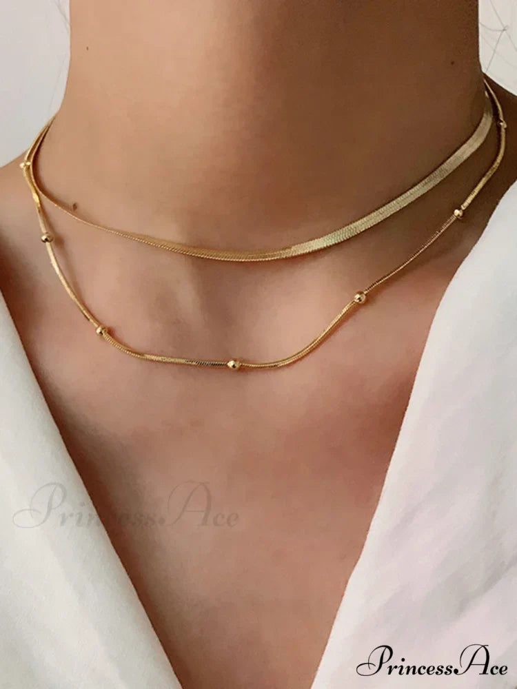 Tranquility Double Graceful Layers Necklace