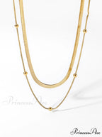 Tranquility Double Graceful Layers Necklace