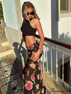 Transparent Blossom Summer Refreshing Flare Bottom Mermaid Skirt