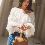 Transparent Bohemian Mesh Frill Blouse
