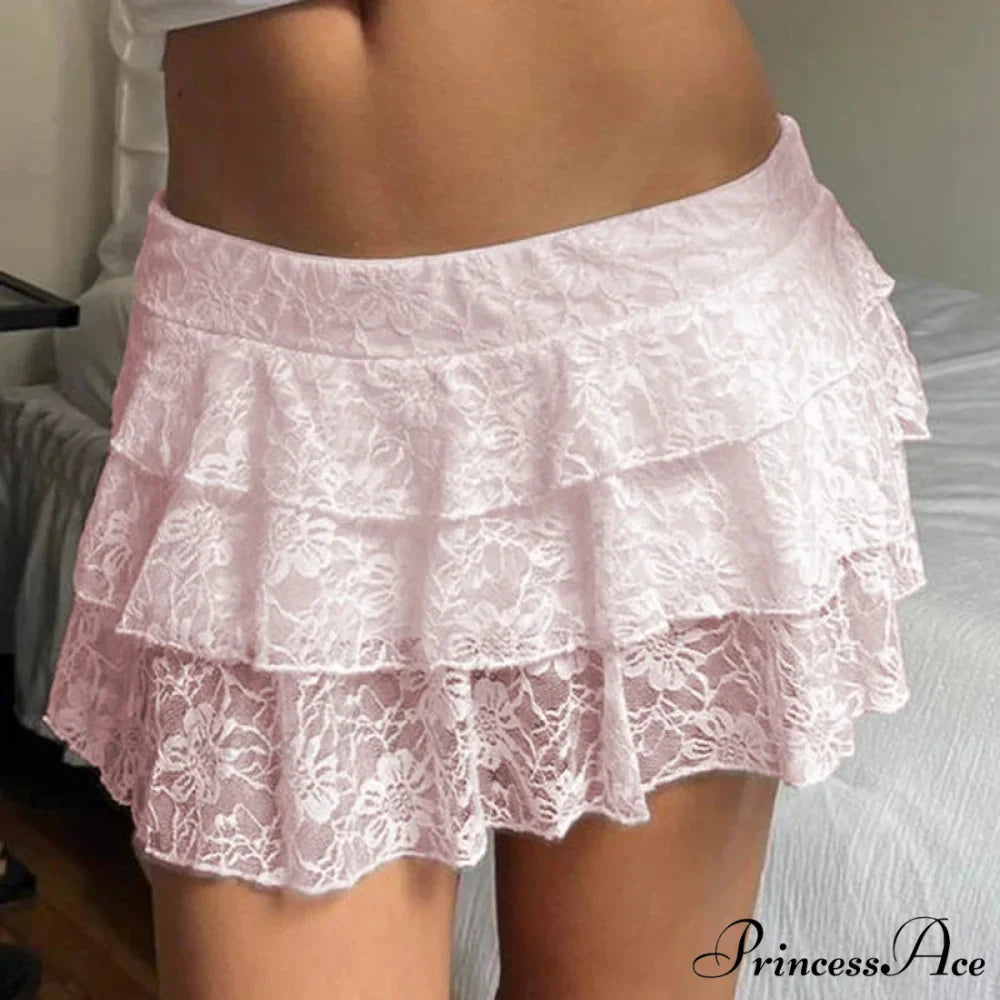 Transparent Layered Frills Mini Skirt