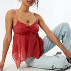 Transparent Mesh Babydoll Crop Top