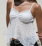 Transparent Mesh Babydoll Crop Top