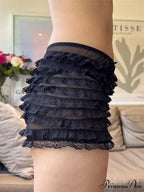 Transparent Net Frill Sleep Short
