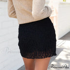 Transparent Net Lace Blossom Skirt