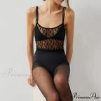 Transparent Net Square Neck Crop Top