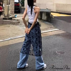 Transparent Sparkling Flower Lace Long Apron Skirt