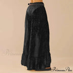 Transparent Stretchy High Waist Frilly Uneven Lace Skirt