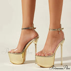 Transparent Summer Party Wedding 17CM Platform Sexy High-Heel