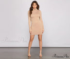 Trendy Girl Stylish Turtleneck Mini Dress