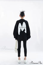 Trendy Printed Oversized Casual Autumn Hoodie