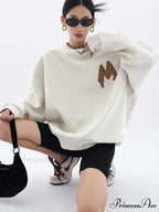 Trendy Printed Oversized Casual Autumn Hoodie