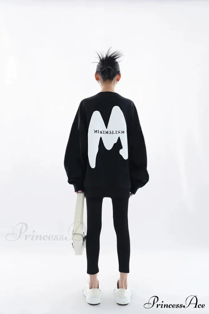 Trendy Printed Oversized Casual Autumn Hoodie