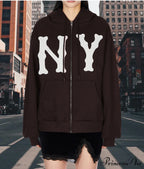 Trendy Retro Embroidered Oversized Comfortable Hoodie