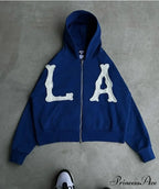 Trendy Retro Embroidered Oversized Comfortable Hoodie