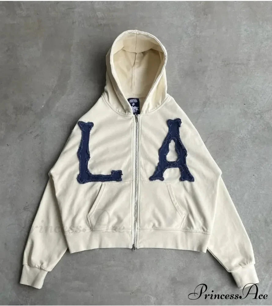 Trendy Retro Embroidered Oversized Comfortable Hoodie