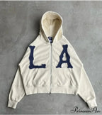 Trendy Retro Embroidered Oversized Comfortable Hoodie