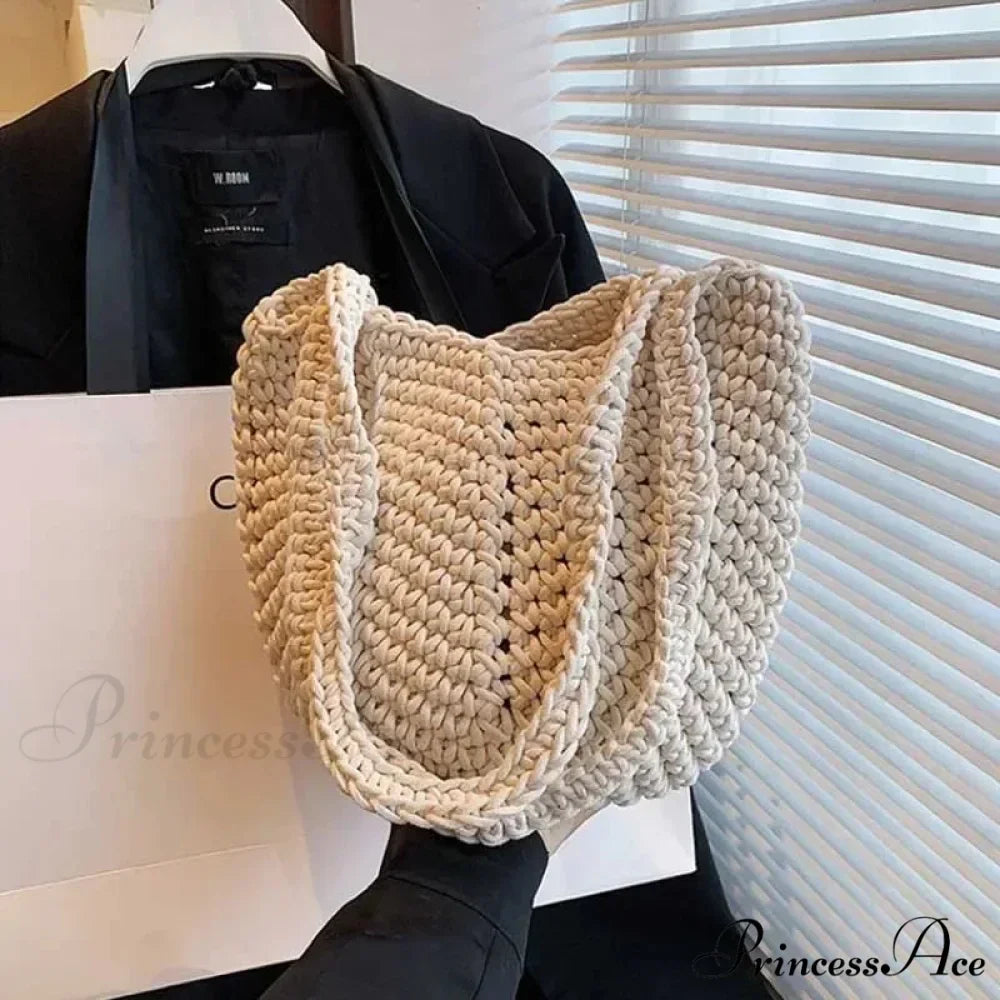 Trendy Woven Pattern Bucket Shoulder Bag