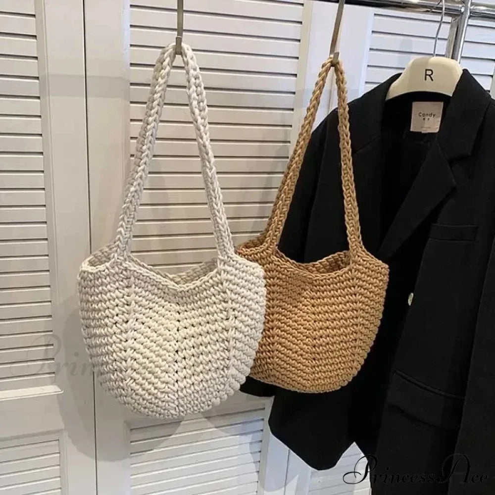 Trendy Woven Pattern Bucket Shoulder Bag