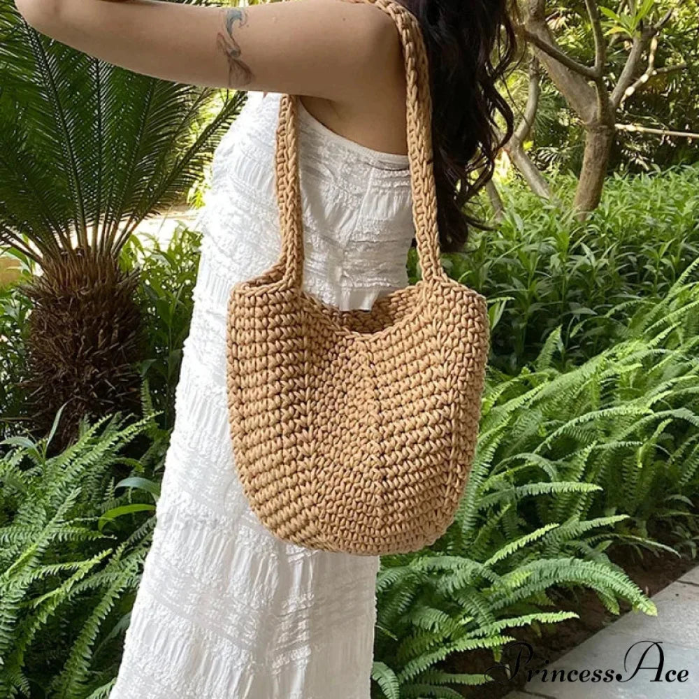 Trendy Woven Pattern Bucket Shoulder Bag