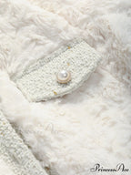 Trim Drop Shoulder Teddy Coat