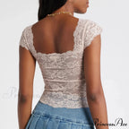 Trimmed Short Sleeve Crop Top