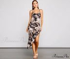 Tropical Dream Stylish Asymmetrical Maxi Dress