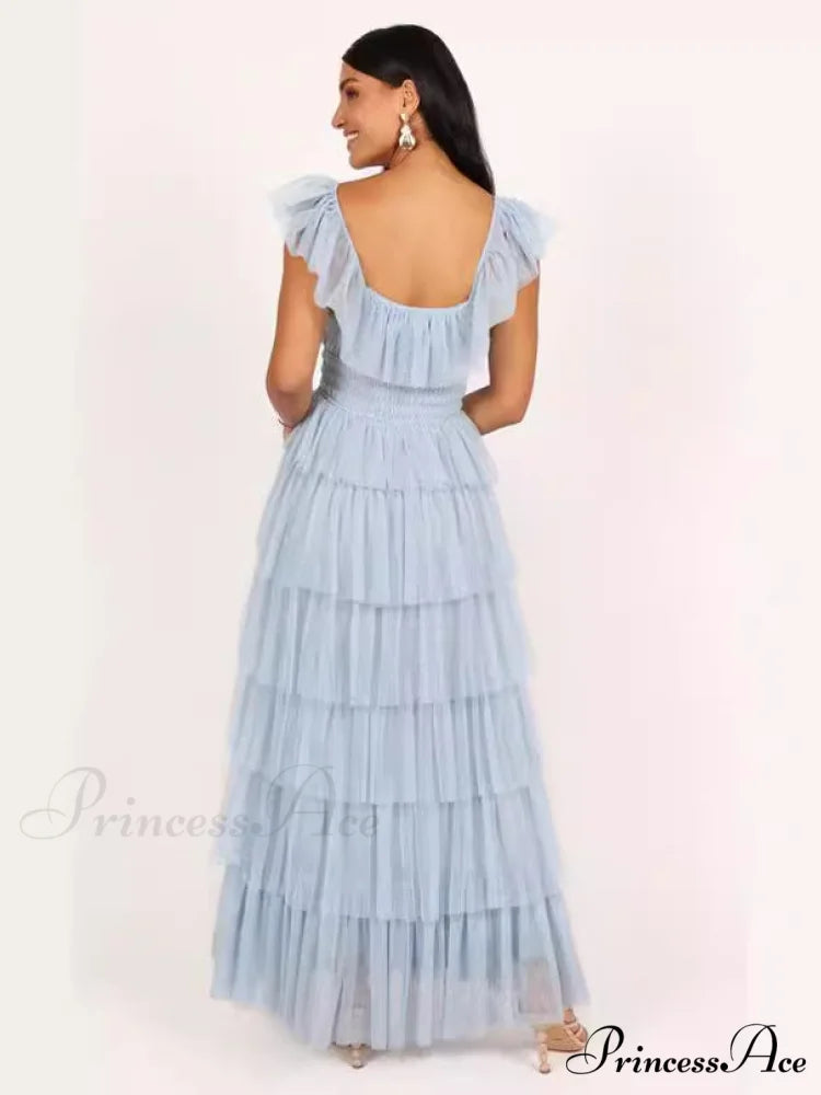 Tulle Midi Dress Charming - Light Blue