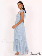 Tulle Midi Dress Charming - Light Blue