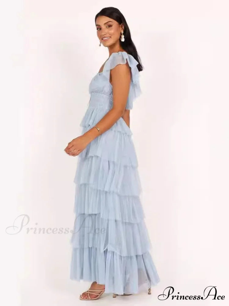 Tulle Midi Dress Charming - Light Blue