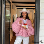 Twist Knitted Solid Casual Cardigan