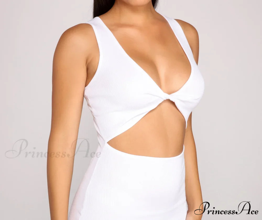 Twist of Style Charming Cutout Midi Dress