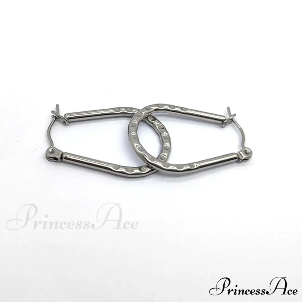 Twist U Shape Stainless Steel Simple Hoop Earrings