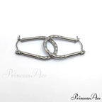 Twist U Shape Stainless Steel Simple Hoop Earrings