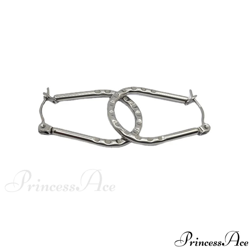 Twist U Shape Stainless Steel Simple Hoop Earrings