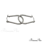 Twist U Shape Stainless Steel Simple Hoop Earrings