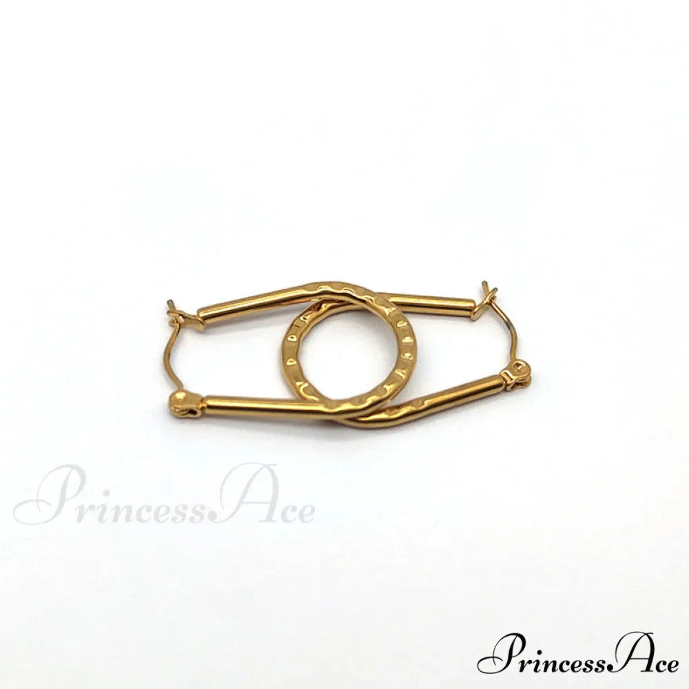 Twist U Shape Stainless Steel Simple Hoop Earrings