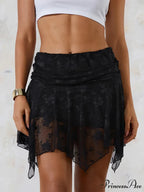 Uneven Blossoming Layered Skirt