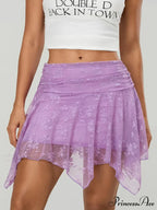 Uneven Blossoming Layered Skirt