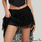 Uneven Flounced Border Skirt